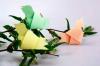 Der Frühling kommt: Herstellung des Origami „Vogel auf einem Baum“ für 5 Minuten