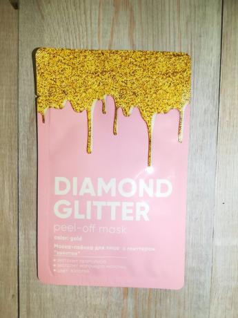 Diamant-Glitter abziehbaren Reinigungsmaske Filmmaske Farbe gold